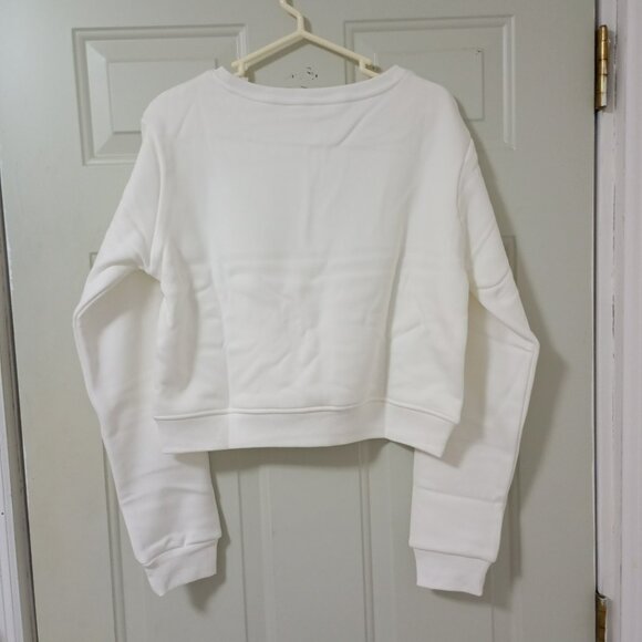 EQYL Set Sweatshirt And Sports Bras Crewneck Black And White Womens Size XL - Picture 7 of 12